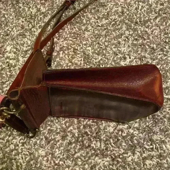 Vintage G.H. Bass & Co. Brown Leather Crossbody Bag 90s Y2K Classic Academia - Picture 9 of 16